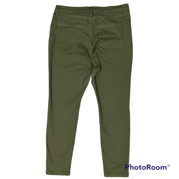 Dip Denim Olive Green Mid Rise Skinny Jeans Size 12 - Picture 5 of 5